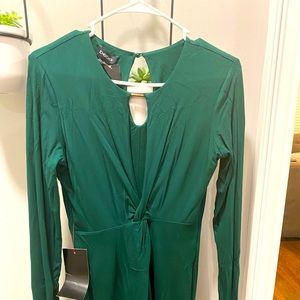Green midi dress long sleeve from bebe